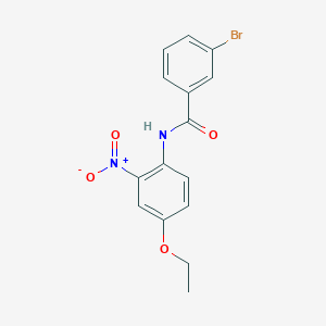 molecular formula C15H13BrN2O4 B2521487 3-溴-N-(4-乙氧基-2-硝基苯基)苯甲酰胺 CAS No. 307325-93-5