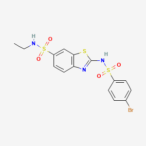 2-(4-BROMOBENZENESULFONAMIDO)-N-ETHYL-1,3-BENZOTHIAZOLE-6-SULFONAMIDE