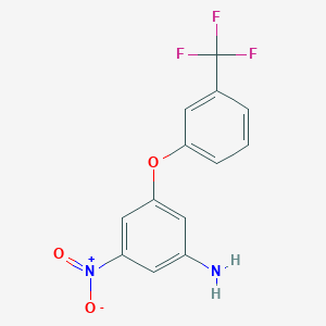 molecular formula C13H9F3N2O3 B2521499 3-Nitro-5-[3-(trifluoromethyl)phenoxy]aniline CAS No. 832741-23-8