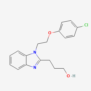 3-(1-(2-(4-chlorophenoxy)ethyl)-1H-benzo[d]imidazol-2-yl)propan-1-ol