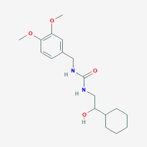 molecular formula C18H28N2O4 B2521503 1-(2-Cyclohexyl-2-hydroxyethyl)-3-(3,4-dimethoxybenzyl)urea CAS No. 1351641-47-8