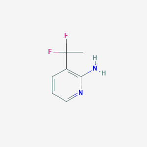molecular formula C7H8F2N2 B2521516 3-(1,1-二氟乙基)吡啶-2-胺 CAS No. 2361713-18-8