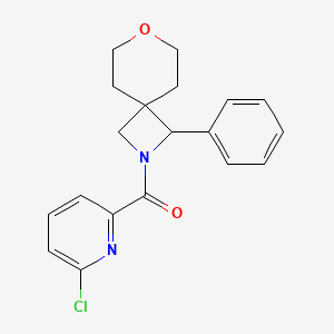 molecular formula C19H19ClN2O2 B2521523 2-(6-Chloropyridine-2-carbonyl)-1-phenyl-7-oxa-2-azaspiro[3.5]nonane CAS No. 2094820-89-8