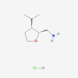 [(2R,3R)-3-(propan-2-yl)oxolan-2-yl]methanamine hydrochloride