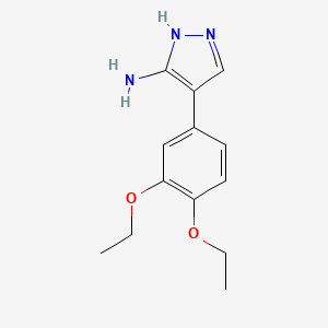 molecular formula C13H17N3O2 B2521527 4-(3,4-diethoxyphenyl)-1H-pyrazol-5-amine CAS No. 1015844-92-4