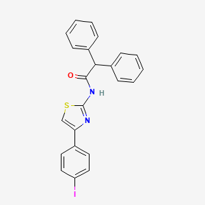 molecular formula C23H17IN2OS B2521532 N-[4-(4-iodophenyl)-1,3-thiazol-2-yl]-2,2-diphenylacetamide CAS No. 438034-49-2
