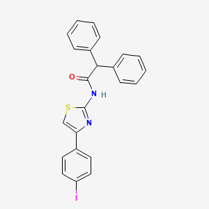 molecular formula C23H17IN2OS B2521532 N-[4-(4-碘苯基)-1,3-噻唑-2-基]-2,2-二苯乙酰胺 CAS No. 438034-49-2