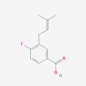 4-Fluoro-3-(3-methylbut-2-en-1-yl)benzoic acid