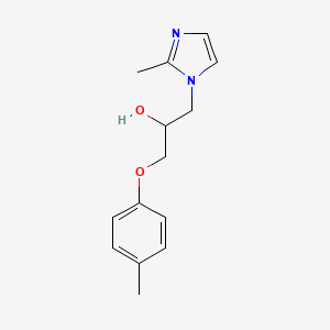 molecular formula C14H18N2O2 B2521536 1-(2-methyl-1H-imidazol-1-yl)-3-(p-tolyloxy)propan-2-ol CAS No. 21109-58-0