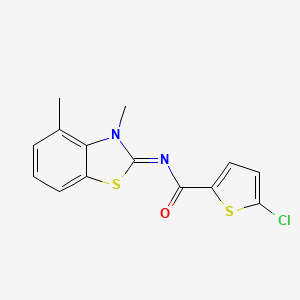 molecular formula C14H11ClN2OS2 B2521538 (E)-5-chloro-N-(3,4-dimethylbenzo[d]thiazol-2(3H)-ylidene)thiophene-2-carboxamide CAS No. 865544-00-9