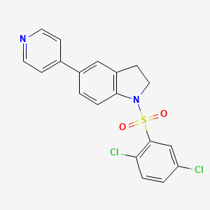 1-((2,5-Dichlorophenyl)sulfonyl)-5-(pyridin-4-yl)indoline