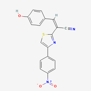 (Z)-3-(4-hydroxyphenyl)-2-(4-(4-nitrophenyl)thiazol-2-yl)acrylonitrile