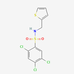 molecular formula C11H8Cl3NO2S2 B2521554 (2-Thienylmethyl)((2,4,5-trichlorophenyl)sulfonyl)amine CAS No. 873675-36-6