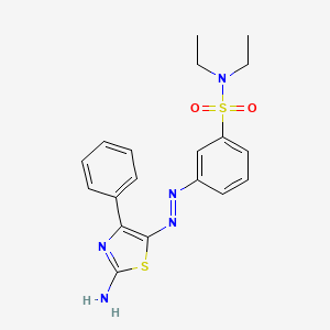 (Z)-N,N-diethyl-3-(2-(2-imino-4-phenylthiazol-5(2H)-ylidene)hydrazinyl)benzenesulfonamide