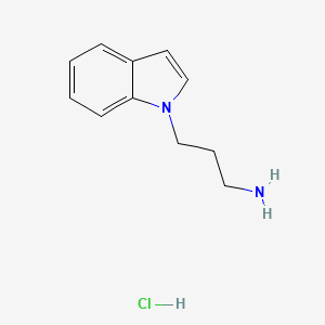 molecular formula C11H15ClN2 B2521569 3-(1H-indol-1-yl)propan-1-amine hydrochloride CAS No. 1049770-07-1; 46170-17-6