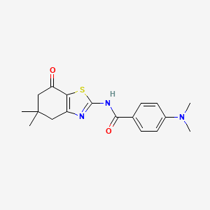 molecular formula C18H21N3O2S B2521588 N-(5,5-二甲基-7-氧代-4,5,6,7-四氢苯并[d]噻唑-2-基)-4-(二甲氨基)苯甲酰胺 CAS No. 361168-05-0
