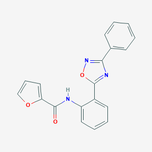 molecular formula C19H13N3O3 B252159 N-[2-(3-phenyl-1,2,4-oxadiazol-5-yl)phenyl]furan-2-carboxamide 