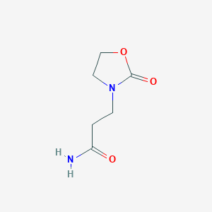 molecular formula C6H10N2O3 B2521590 N-(2-carbamoylethyl)oxazolidinone CAS No. 127914-05-0