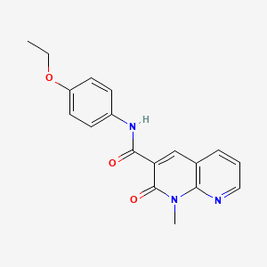 molecular formula C18H17N3O3 B2521596 N-(4-ethoxyphenyl)-1-methyl-2-oxo-1,2-dihydro-1,8-naphthyridine-3-carboxamide CAS No. 899741-09-4
