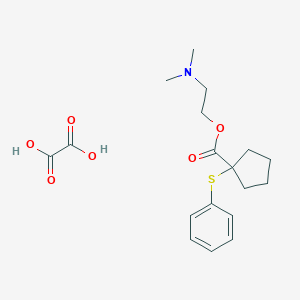 molecular formula C18H25NO6S B025216 1-(Phenylthio)cyclopentanecarboxylic acid 2-(dimethylamino)ethyl ester oxalate CAS No. 101329-93-5