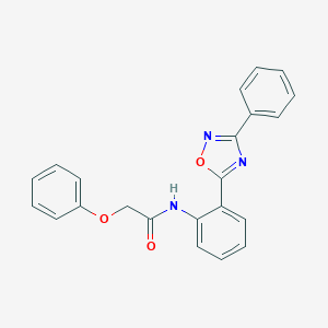 molecular formula C22H17N3O3 B252160 2-phenoxy-N-[2-(3-phenyl-1,2,4-oxadiazol-5-yl)phenyl]acetamide 