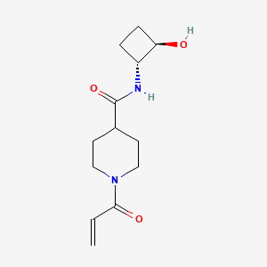 molecular formula C13H20N2O3 B2521604 N-[(1R,2R)-2-Hydroxycyclobutyl]-1-prop-2-enoylpiperidine-4-carboxamide CAS No. 2361765-44-6