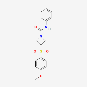 3-((4-methoxyphenyl)sulfonyl)-N-phenylazetidine-1-carboxamide