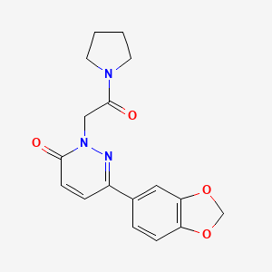 6-(1,3-Benzodioxol-5-yl)-2-(2-oxo-2-pyrrolidin-1-ylethyl)pyridazin-3-one