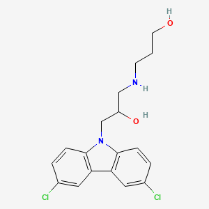 1-(3,6-Dichlorocarbazol-9-yl)-3-(3-hydroxypropylamino)propan-2-ol