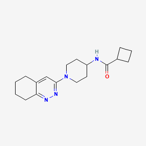 molecular formula C18H26N4O B2521636 N-[1-(5,6,7,8-tetrahydrocinnolin-3-yl)piperidin-4-yl]cyclobutanecarboxamide CAS No. 2097911-69-6