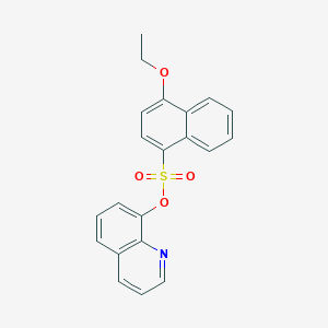 molecular formula C21H17NO4S B2521637 Quinolin-8-yl 4-ethoxynaphthalene-1-sulfonate CAS No. 352444-38-3
