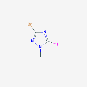 molecular formula C3H3BrIN3 B2521638 3-Bromo-5-iodo-1-methyl-1H-1,2,4-triazole CAS No. 2172600-34-7