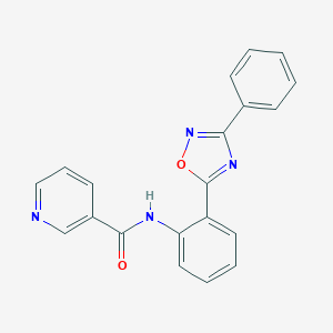 molecular formula C20H14N4O2 B252164 N-[2-(3-phenyl-1,2,4-oxadiazol-5-yl)phenyl]pyridine-3-carboxamide 