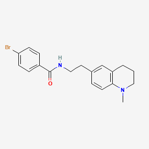 molecular formula C19H21BrN2O B2521645 4-bromo-N-(2-(1-methyl-1,2,3,4-tetrahydroquinolin-6-yl)ethyl)benzamide CAS No. 946311-71-3