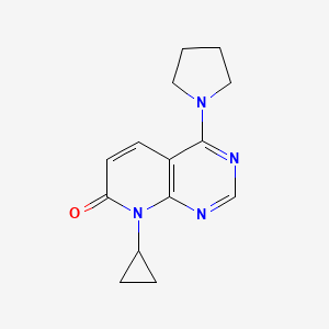 molecular formula C14H16N4O B2521662 8-cyclopropyl-4-(pyrrolidin-1-yl)pyrido[2,3-d]pyrimidin-7(8H)-one CAS No. 2034528-78-2