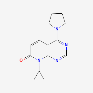 molecular formula C14H16N4O B2521662 8-环丙基-4-(吡咯烷-1-基)吡啶并[2,3-d]嘧啶-7(8H)-酮 CAS No. 2034528-78-2