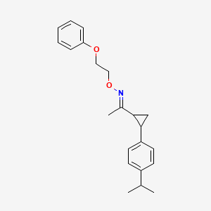 molecular formula C22H27NO2 B2521670 1-[2-(4-isopropylphenyl)cyclopropyl]-1-ethanone O-(2-phenoxyethyl)oxime CAS No. 338392-49-7