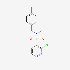2-chloro-N,6-dimethyl-N-[(4-methylphenyl)methyl]pyridine-3-sulfonamide