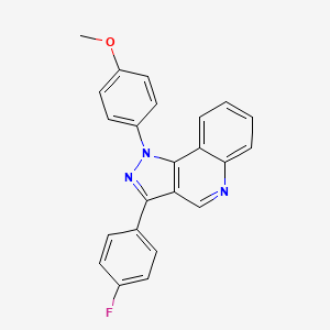 molecular formula C23H16FN3O B2521678 3-(4-fluorophenyl)-1-(4-methoxyphenyl)-1H-pyrazolo[4,3-c]quinoline CAS No. 932463-89-3