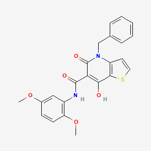4-benzyl-N-(2,5-dimethoxyphenyl)-7-hydroxy-5-oxo-4,5-dihydrothieno[3,2-b]pyridine-6-carboxamide