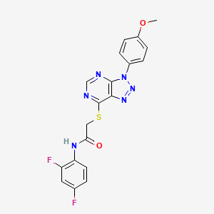 molecular formula C19H14F2N6O2S B2521698 N-(2,4-difluorophenyl)-2-((3-(4-methoxyphenyl)-3H-[1,2,3]triazolo[4,5-d]pyrimidin-7-yl)thio)acetamide CAS No. 863500-36-1
