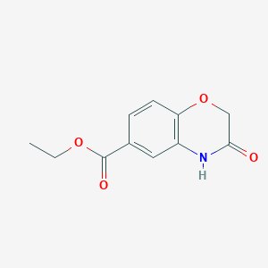 molecular formula C11H11NO4 B2521700 Ethyl 3-oxo-3,4-dihydro-2H-1,4-benzoxazine-6-carboxylate CAS No. 604756-32-3