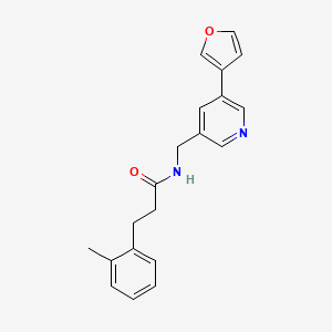 molecular formula C20H20N2O2 B2521705 N-((5-(furan-3-yl)pyridin-3-yl)methyl)-3-(o-tolyl)propanamide CAS No. 2034313-86-3
