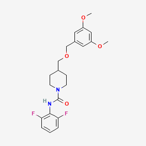 molecular formula C22H26F2N2O4 B2521733 N-(2,6-difluorophenyl)-4-(((3,5-dimethoxybenzyl)oxy)methyl)piperidine-1-carboxamide CAS No. 1396767-93-3