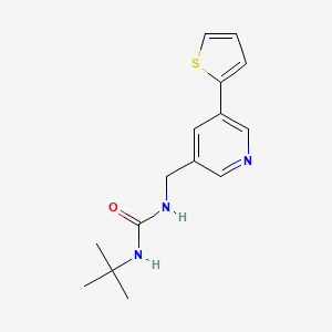 1-(Tert-butyl)-3-((5-(thiophen-2-yl)pyridin-3-yl)methyl)urea