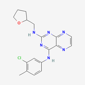 (3-Chloro-4-methylphenyl){2-[(oxolan-2-ylmethyl)amino]pteridin-4-yl}amine