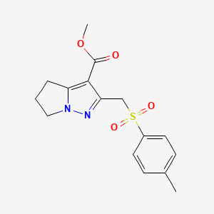 methyl 2-{[(4-methylphenyl)sulfonyl]methyl}-5,6-dihydro-4H-pyrrolo[1,2-b]pyrazole-3-carboxylate