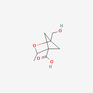 molecular formula C8H12O4 B2521773 1-(Hydroxymethyl)-3-methyl-2-oxabicyclo[2.1.1]hexane-4-carboxylic acid CAS No. 2247101-96-6