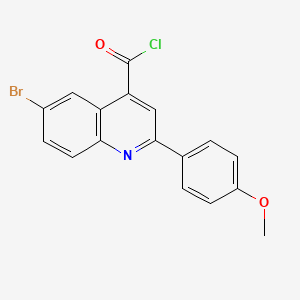molecular formula C17H11BrClNO2 B2521781 6-溴-2-(4-甲氧基苯基)喹啉-4-甲酰氯 CAS No. 148122-02-5