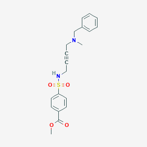 molecular formula C20H22N2O4S B2521782 4-(N-(4-(苄基(甲基)氨基)丁-2-炔-1-基)磺酰氨基)苯甲酸甲酯 CAS No. 1396843-72-3